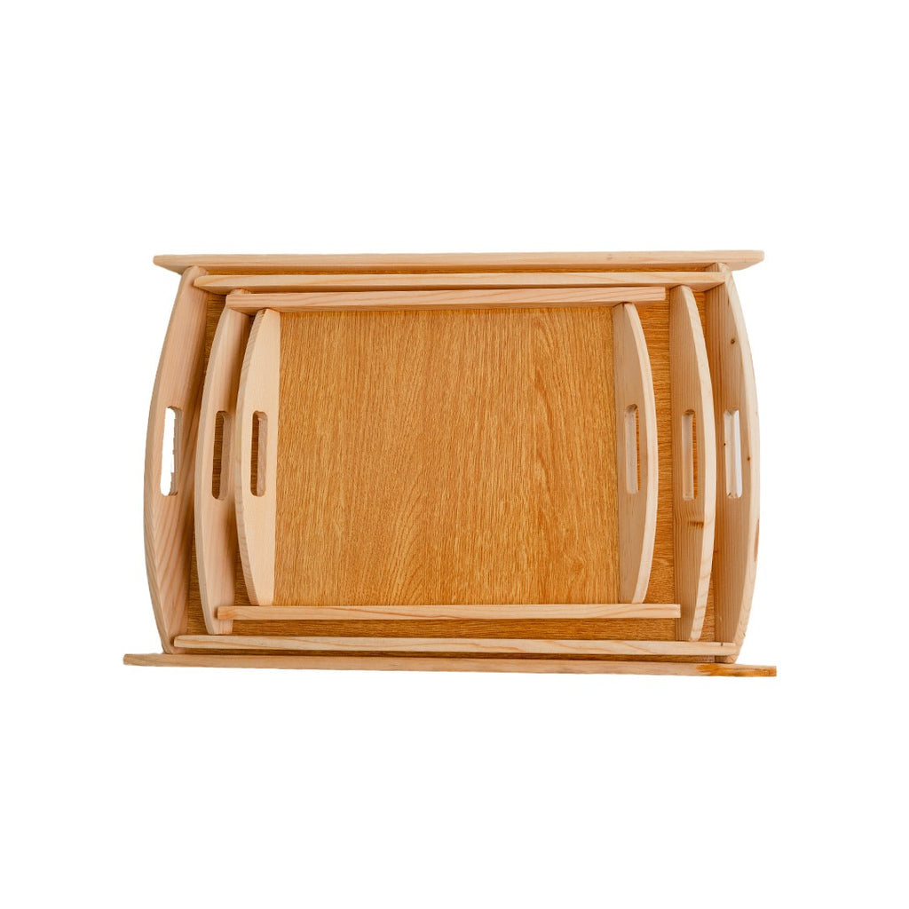 03 Pcs Set Wood Serving Tray For Kitchen | Best Quality Wooden Tray Set For Home | Wooden-Serving Trays