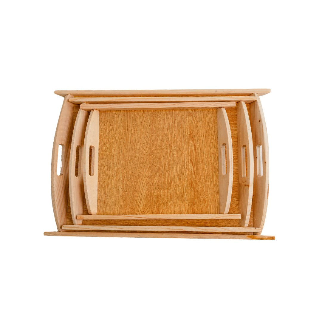 03 Pcs Set Wood Serving Tray For Kitchen | Best Quality Wooden Tray Set For Home | Wooden-Serving Trays