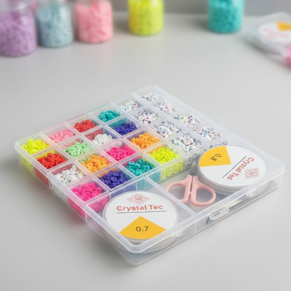 DIY Beads Box – Colorful Beads Set for Necklace & Jewelry Making
