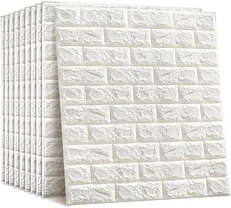 3D Brick Wall Stickers, Self Adhesive Wallpaper Foam Sheet, PE Foam High Quality Brick Wallpaper, Sofa Background Wall Décor, Peel and Stick 3D Art Wall Brick Room Panels for TV Walls